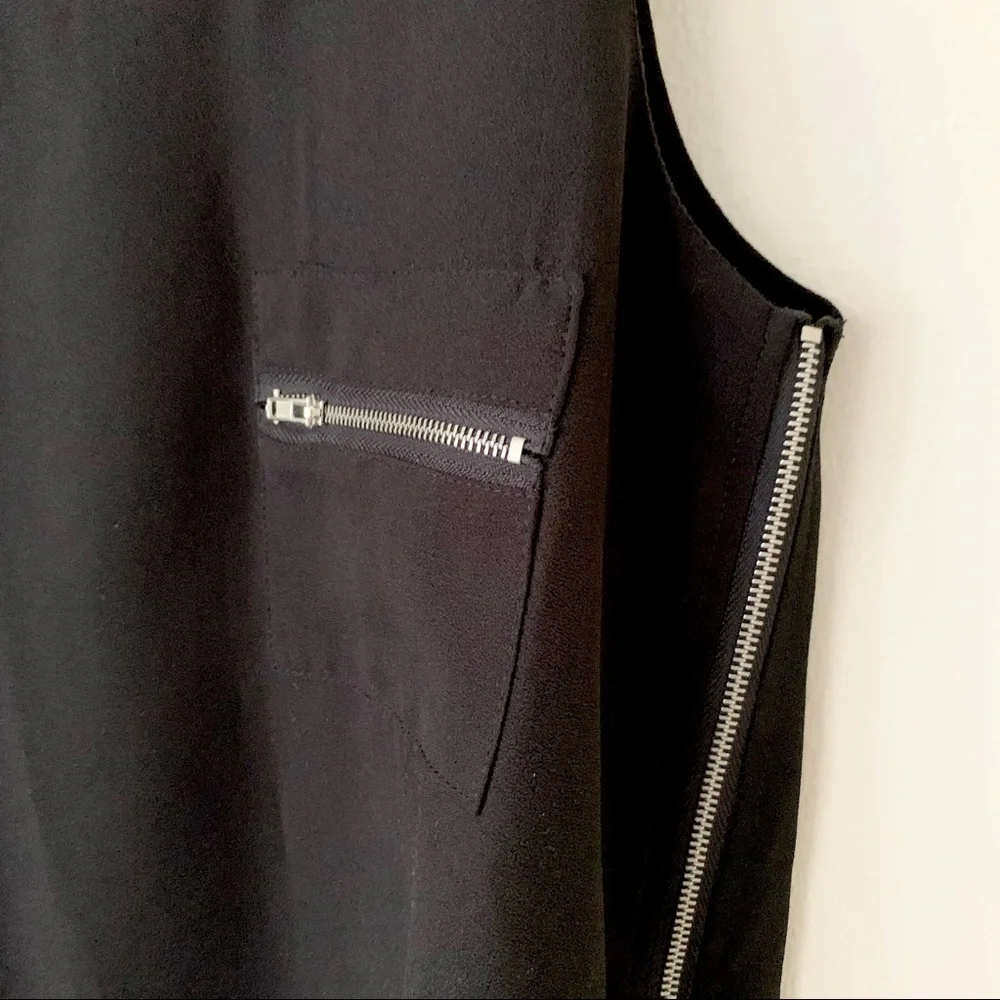 | madison black zipper side sleeveless blouse | - Picture 5 of 10